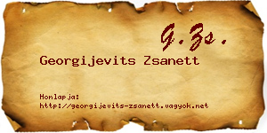 Georgijevits Zsanett névjegykártya